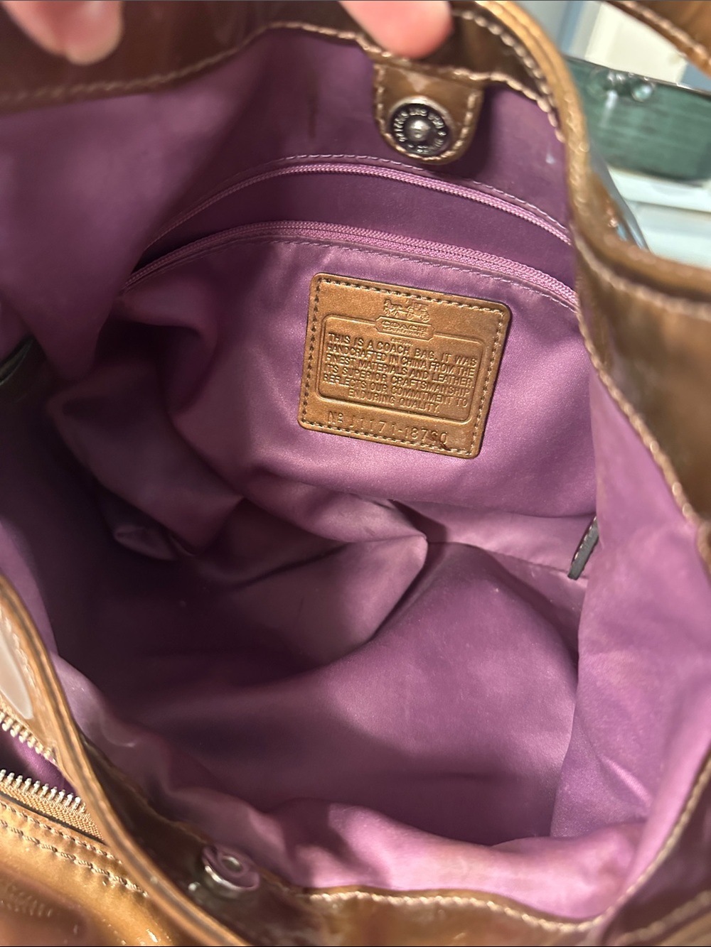 Coach Metallic Copper Hobo Bag - Picture 7 of 10